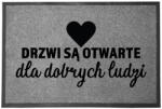 TabPrint Lábtörlő Bejárati Szürke Otthoni Dekoratív Ajándék Nyitott Ajtó 60X40 (WYCIERACZKA DRZWI OTWARTE SZARA)