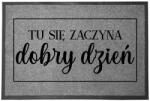 TabPrint Lábtörlő Bejárati Szürke Otthoni Dekoratív Ajándék Jó 60X40 (WYCIERACZKA ZACZYNA DOBRY SZARA)
