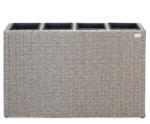 CASARIA Virágtartó, polyrattan, krém, 27x95x60 cm (DE108079)