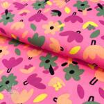  Pamutvászon Flowers pink by JENNIFER BOURON ORGANIC