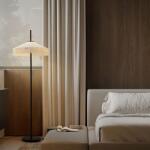 Nova Luce Lampadar cu abajur din catifea si franjuri bej VELVY (NVL-9061132)