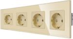 Luxion Priza Cvadrupla LUXION cu rama din sticla SmartElectro IntelligentHouse (LX-4MP010G-G)