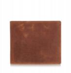 Belveder Kis Férfi Pénztárca Bőr Vintage barna konyak színű Belveder SH-W9016 (SH-W9016 koniakowy)