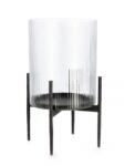 Bizzotto Suport lumanare metal negru Siwan 23x40 cm (0140387X)