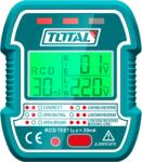 Total Stecher tester TOTAL VDE, ecran LCD, 90-250V, test RCD si prize (TESST30011)