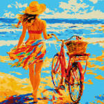 Ideyka Set pictura pe numere, cu sasiu, Senzatia verii, 40x40 cm (KHO8543)
