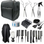 Pauco Set Frizerie Max cu Geanta, Foarfeca Tuns si Filat, Pelerina, Pamatuf, Pulverizator