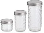 Zeller Present Set 3 recipient depozitare alimente Zeller, sticla, 0.1 l 0.25 l 0.55 l, transparent (ZE-19054/55/56)