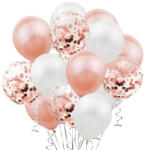 Flippy Set 15 baloane pentru petrecere, Flippy, rose gold alb, 30 cm (teo-123047)