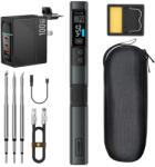 FNIRSI Ciocan de lipit 100W, afisaj digital, USB-C, 1.2m, FNIRSI HS-02B, pachet H. profile, incarcator 100W GaN, 2 varfuri extra (SLD-IRON-HS02B/H-FNR)