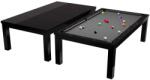 RASSON Masă de biliard / masă de dining, Penelope II, Negru Lucios, cu blat de masă inclusă, 7ft Simonis 760 gray (55.132.07.5.13)