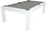 RASSON Masă de biliard / masă de dining, Rasson Penelope II, 8 ft, alb lucios, cu blat de masă inclusă Club Cloth gray (55.132.08.3.1)
