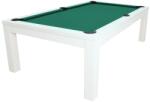 RASSON Masă de biliard / masă de dining, Rasson Penelope II, alb Lucios, cu blat de masă inclusă, 7 ft. , Simonis 760 yellow green (55.132.07.3.7)