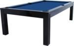 RASSON Masă de biliard / masă de dining, Penelope II, Negru Lucios, cu blat de masă inclusă Simonis 860 royal blue (55.132.08.5.17)