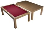 Dybior Masă de biliard / masă de dining, Stejar, Pool, 7 ft. Club Cloth burgundy (55.075.07.0.4)