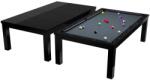 RASSON Masă de biliard / masă de dining, Penelope II, Negru Lucios, cu blat de masă inclusă, 7ft Simonis 860 shark gray (55.132.07.5.23)
