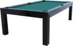 RASSON Masă de biliard / masă de dining, Penelope II, Negru Lucios, cu blat de masă inclusă Simonis 860 blue green (55.132.08.5.12)