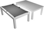 Dynamic Masă de biliard / masă de dining, Mozart, 7 ft. , alb mat Club Cloth gray (55.107.07.3.1)