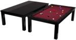 RASSON Masă de biliard / masă de dining, Penelope II, Negru Lucios, cu blat de masă inclusă, 7ft Simonis 860 burgundy (55.132.07.5.21)