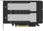 ICYDOCK ExpressSlot Elite PCIe x16 2x M. 2 NVMe SSD fekete/ezüst MB842M5P-B (MB842M5P-B)