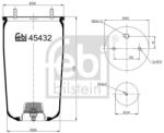Febi Bilstein Burduf, suspensie pneumatica FEBI BILSTEIN 45432 (45432)