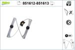 VALEO Mecanism actionare geam VALEO 851612 (851612)