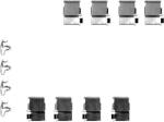 HELLA Set accesorii, placute frana HELLA 8DZ 355 202-371 (8DZ 355 202-371)