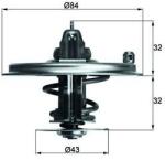 MAHLE Termostat, lichid racire MAHLE TX 36 85D (TX 36 85D)