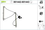VALEO Mecanism actionare geam VALEO 851442 (851442) - fixbox