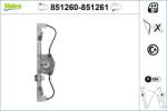 VALEO Mecanism actionare geam VALEO 851260 (851260)