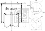 Febi Bilstein Burduf, suspensie pneumatica FEBI BILSTEIN 20502 (20502)