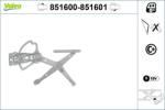 VALEO Mecanism actionare geam VALEO 851600 (851600)