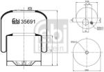 Febi Bilstein Burduf, suspensie pneumatica FEBI BILSTEIN 35691 (35691)
