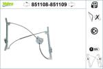VALEO Mecanism actionare geam VALEO 851108 (851108) - fixbox