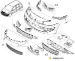 Original Renault Grila ventilatie, bara protectie ORIGINAL RENAULT 82 00 412 379 (82 00 412 379)