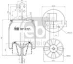 Febi Bilstein Burduf, suspensie pneumatica FEBI BILSTEIN 101722 (101722)