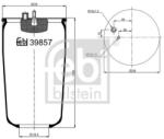 Febi Bilstein Burduf, suspensie pneumatica FEBI BILSTEIN 39857 (39857)