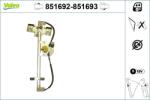 VALEO Mecanism actionare geam VALEO 851692 (851692)