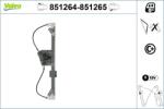 VALEO Mecanism actionare geam VALEO 851264 (851264)