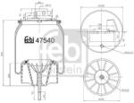 Febi Bilstein Burduf, suspensie pneumatica FEBI BILSTEIN 47540 (47540)