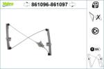 VALEO Mecanism actionare geam VALEO 861097 (861097)