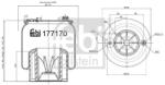 Febi Bilstein Burduf, suspensie pneumatica FEBI BILSTEIN 177170 (177170)