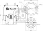 Febi Bilstein Burduf, suspensie pneumatica FEBI BILSTEIN 40329 (40329)