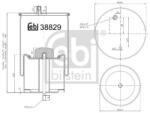Febi Bilstein Burduf, suspensie pneumatica FEBI BILSTEIN 38829 (38829)