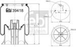 Febi Bilstein Burduf, suspensie pneumatica FEBI BILSTEIN 39418 (39418)