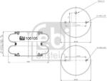 Febi Bilstein Burduf, suspensie pneumatica FEBI BILSTEIN 106105 (106105)