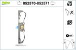 VALEO Mecanism actionare geam VALEO 852570 (852570)