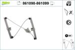 VALEO Mecanism actionare geam VALEO 861099 (861099)