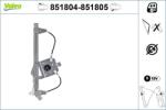 VALEO Mecanism actionare geam VALEO 851804 (851804)