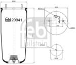 Febi Bilstein Burduf, suspensie pneumatica FEBI BILSTEIN 20941 (20941)